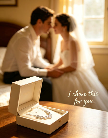 Luvymia "All of You" Multi-Shape Moissanite Necklace - Top D-Color VVS1 Fancy Cut Bridal Jewelry