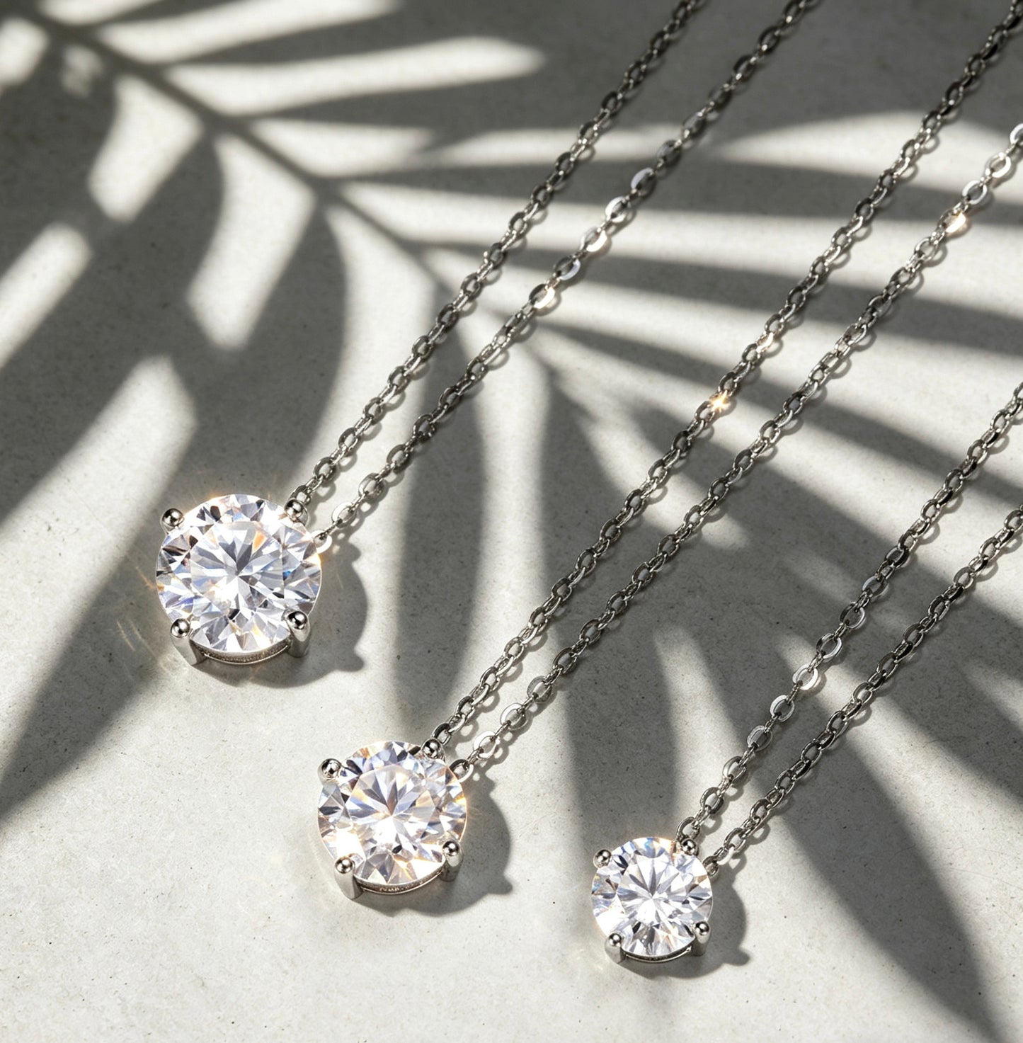 Luvymia "The Arrival" (Ariel) Moissanite Necklace - D-Color VVS1 S925 Silver - From Wedding Aisle to Daily Chic