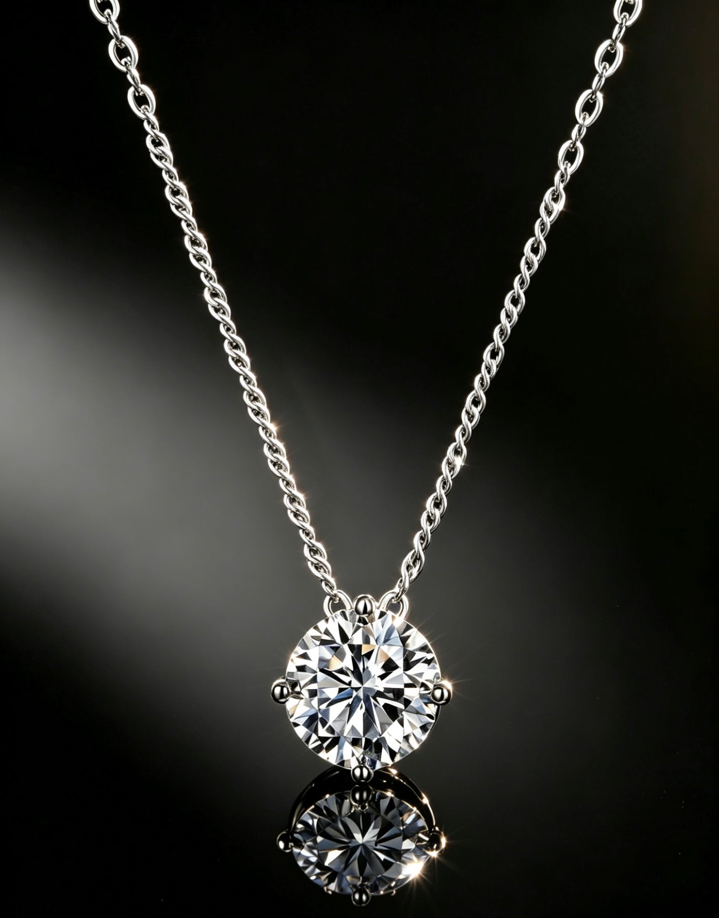 Luvymia "The Arrival" (Ariel) Moissanite Necklace - D-Color VVS1 S925 Silver - From Wedding Aisle to Daily Chic