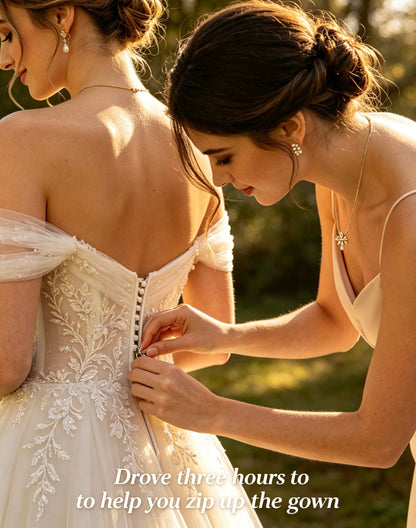 Luvymia "The Arrival" (Ariel) Moissanite Necklace - D-Color VVS1 S925 Silver - From Wedding Aisle to Daily Chic