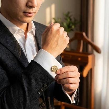 Skeleton Movement Cufflinks · Visible Gear Mechanism · Wedding Groomsmen · Brass | LUVYMIA
