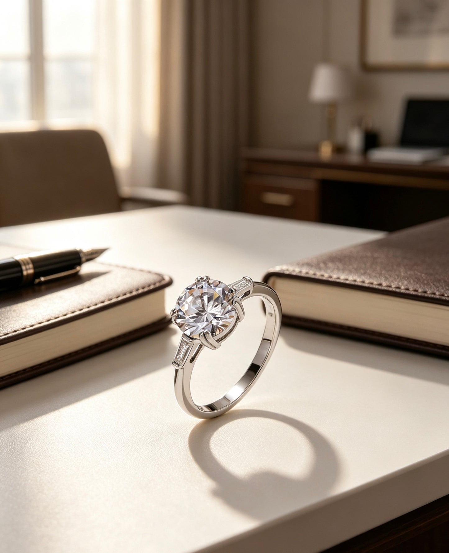 The Vow Ring — D Color VVS1 Moissanite · Six-Prong ring 1CT/2CT Setting · S925 Silver | Luvymia
