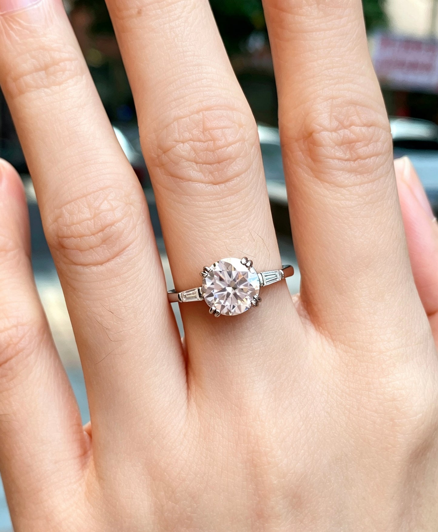 The Vow Ring — D Color VVS1 Moissanite · Six-Prong ring 1CT/2CT Setting · S925 Silver | Luvymia